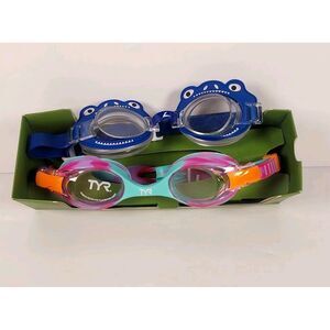 TYR kids swimming goggles, and‎ Leader Shark kids goggles, set of 2 1B1